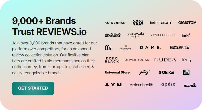 Reviews.io banner - Review collection and management tool